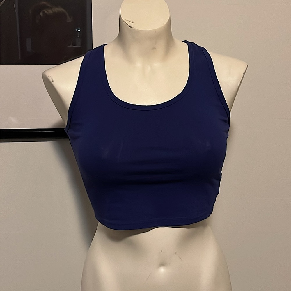 Navy crop top